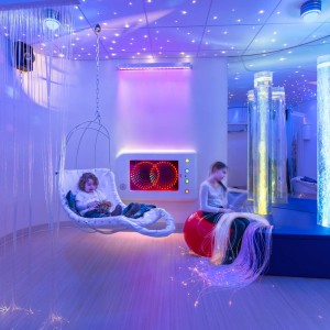 Snoezelen touch therapy room in children's pain clinic