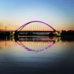 Lowry Avenue Bridge at sunset on the Solstice