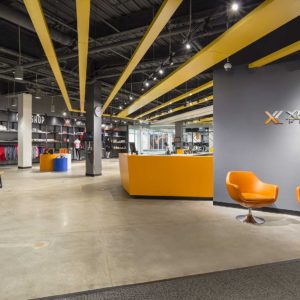 View of Xperience Fitness entry area with front desk